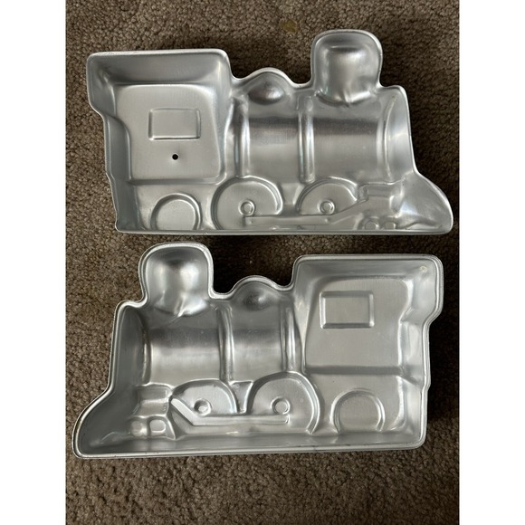 Wilton Other - Vintage Wilton Train 3D Cake Pan Set 1974 Engine Locomotive Baking Mold USA